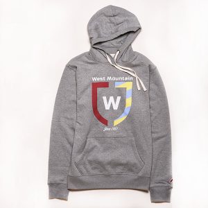 Men's Gray Crest Logo Hoodie