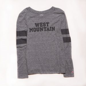 Women's LS Sporty Stripe Heather Gray
