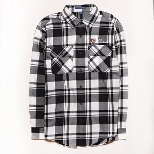 Women's White and Black Flannel